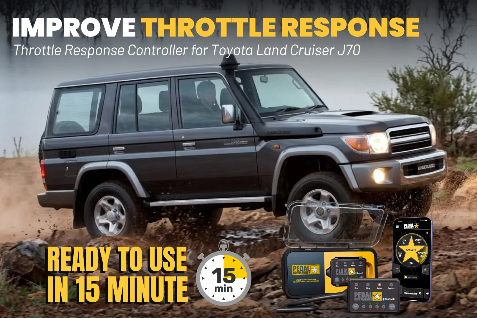 Pedal Commander para Toyota Land Cruiser J70