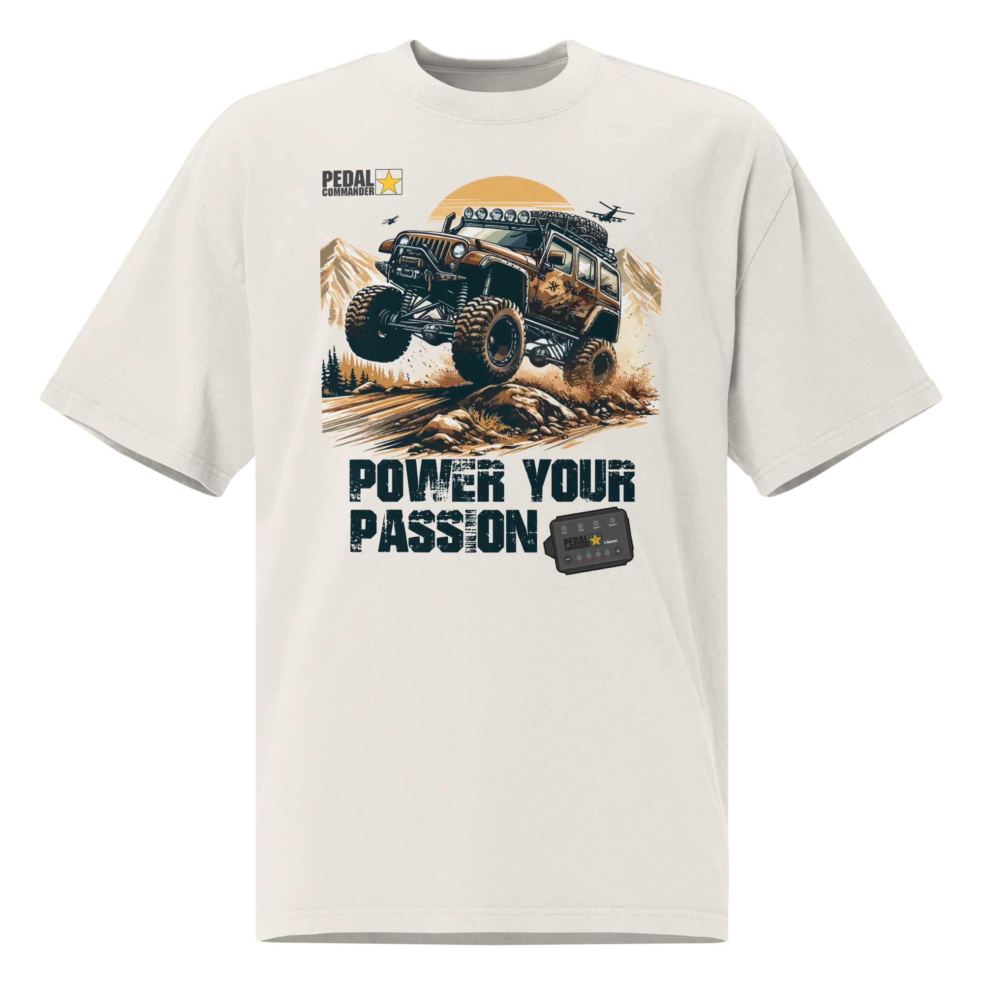 Camiseta grande descolorida Power Your Passion