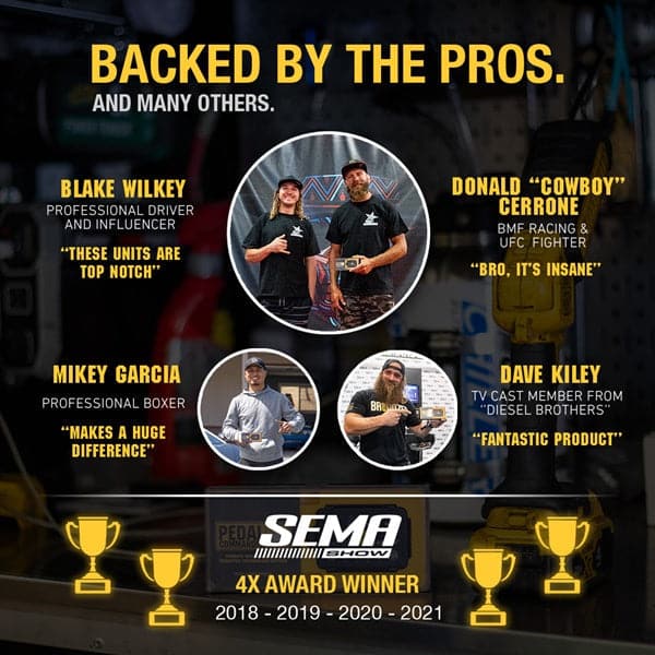 Merchant Pedal Commander PC10 won four times SEMA in 2018, 2019, 2020 and 2021; lots of pros are supporting the product also